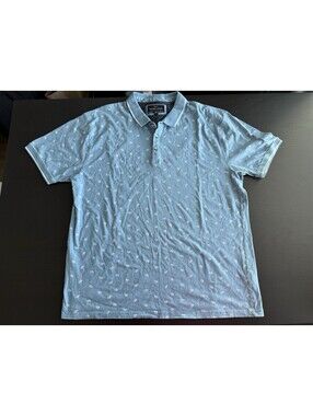 Nickel And Iron Cotton 2XL Blue Polo